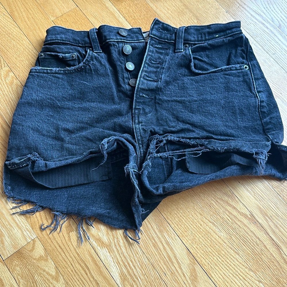 Black Jean shorts